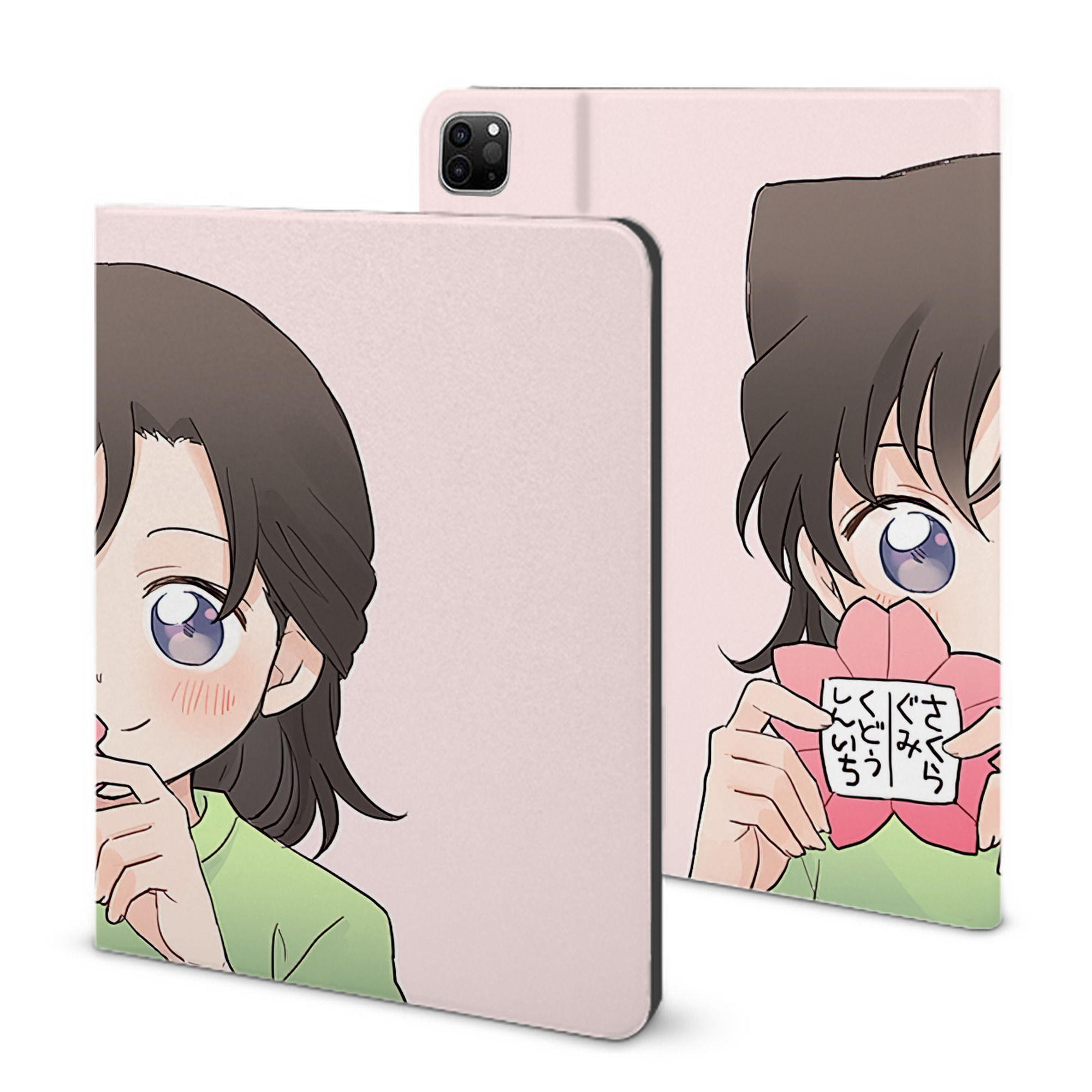 （画像用） 名探偵コナン Detective Conan IPad ケース ブック型 PUレザー TPU 耐衝撃 軽量 薄型 ペン収納なし 全面保護 IPad 各モデル対応